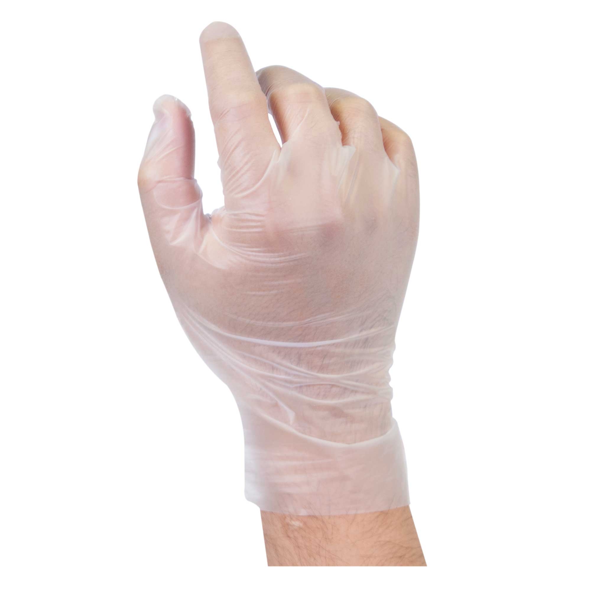 HandGards ValuGards Stretch Poly Clear Disposable Extra Large Glove -- 1000 per case.
