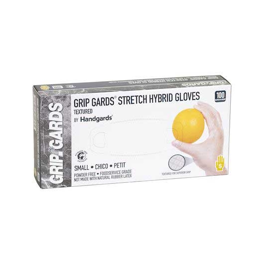 Grip Gards Small Clear Stretch Hybrid Gloves -- 1000 per case