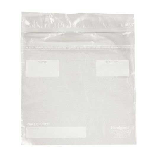 Handgards Zipgards High Density Recloseable Clear Flat Stack Gallon Freezer Bag -- 250 per case