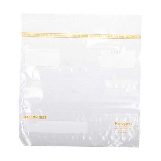 Handgards Zipgards Low Density Recloseable Clear Gallon Bag, 10.5 x 10.5 inch -- 250 per case