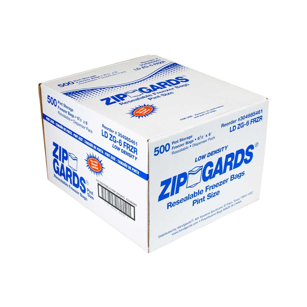 ZipGards Clear Disposable Reclosable Freezer Zipper Bag, 6.5 x 6 inch -- 500 per case.