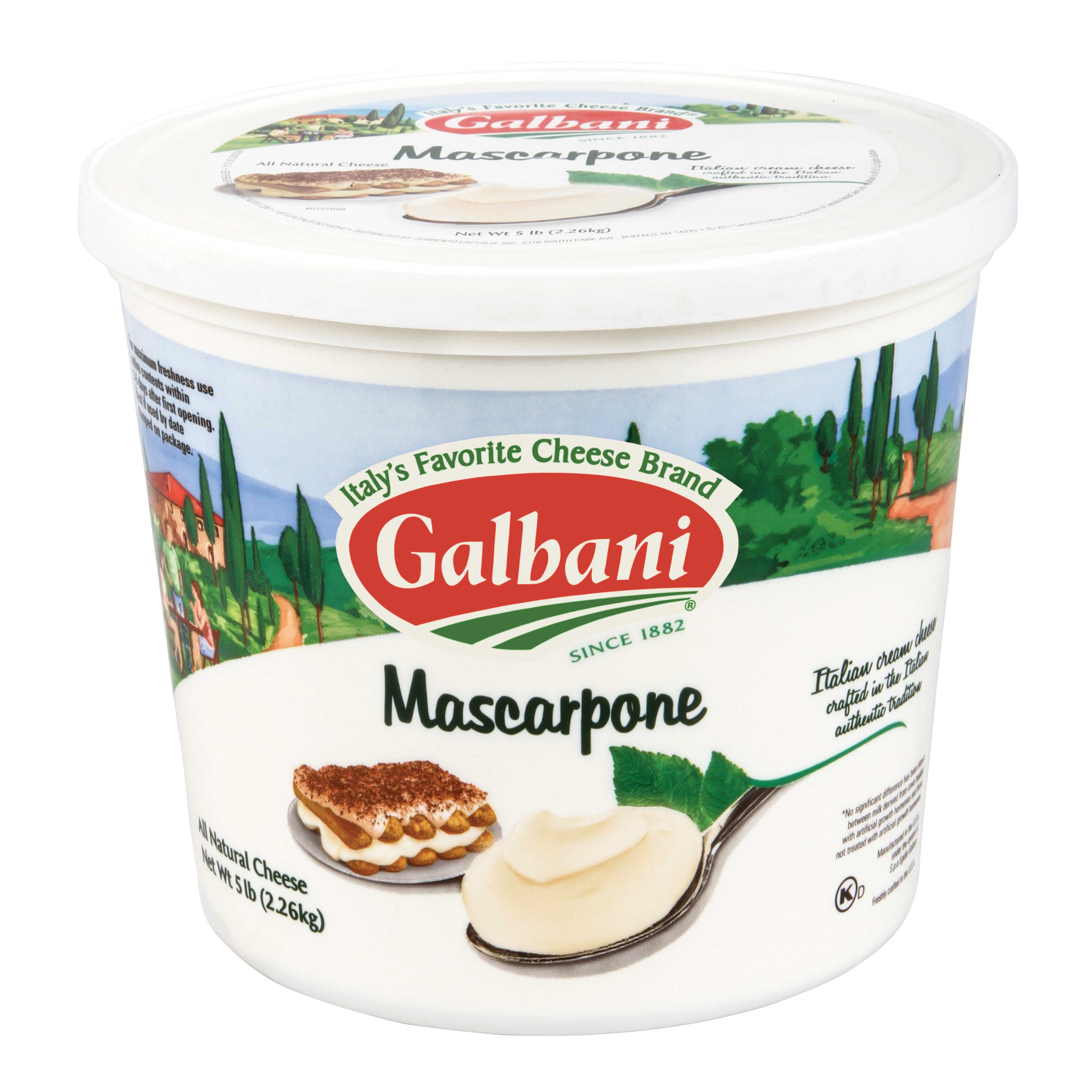 Galbani Mascarpone Cheese, 5 Pound -- 4 per case.