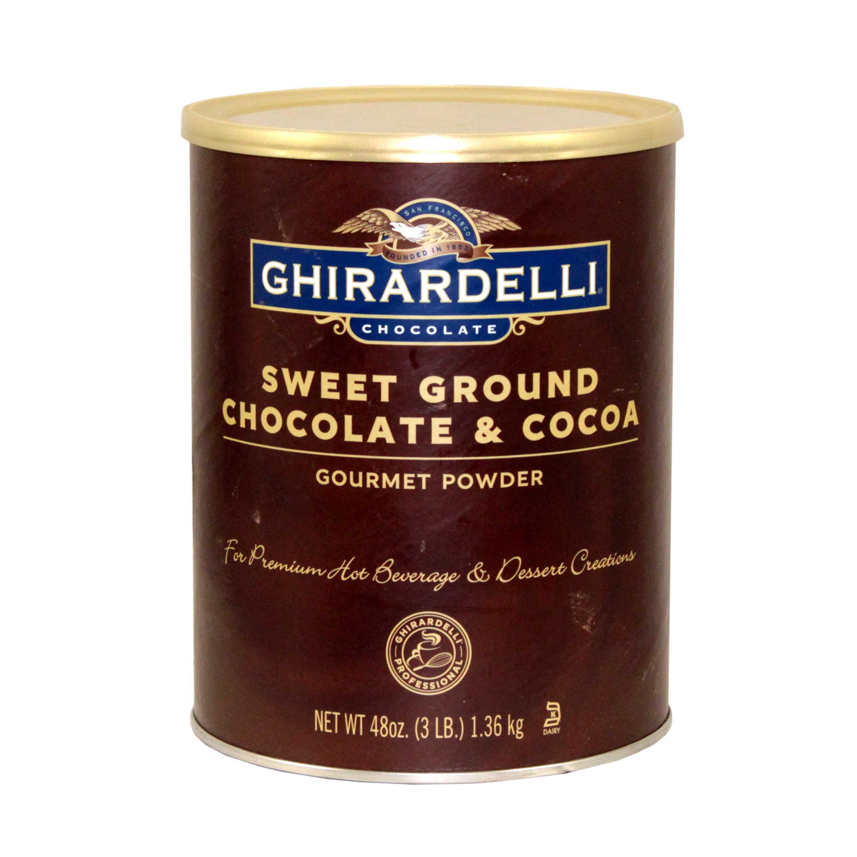 Ghirardelli Sweet Ground Chocolate and Cocoa Powder, 3 Pound -- 6 per case.