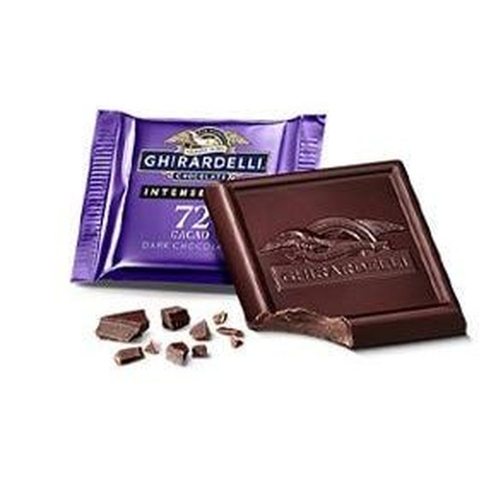 Ghirardelli Intense Dark 72 Percent Cacao Dark Chocolate Squares, 0.375 Ounce -- 540 per case