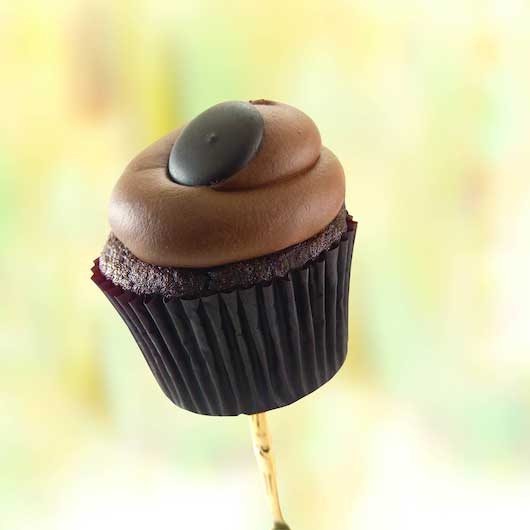 Sweet Street Chocolate Iced Cupcake Tray, 2.5 Ounce -- 32 per case