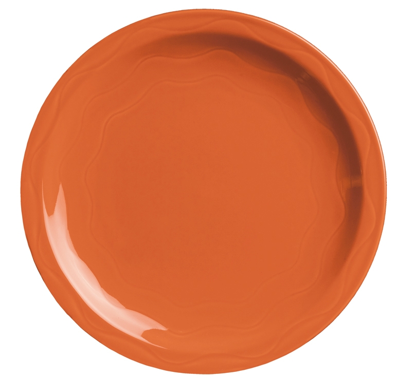 Syracuse China Cantina Colored Glaze Cayenne Carved Plate, 9 inch -- 12 per case.