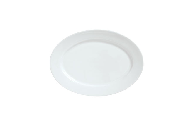 Syracuse China Reflections Aluma White Platter, 12.13 x 8.75 inch -- 12 per case.