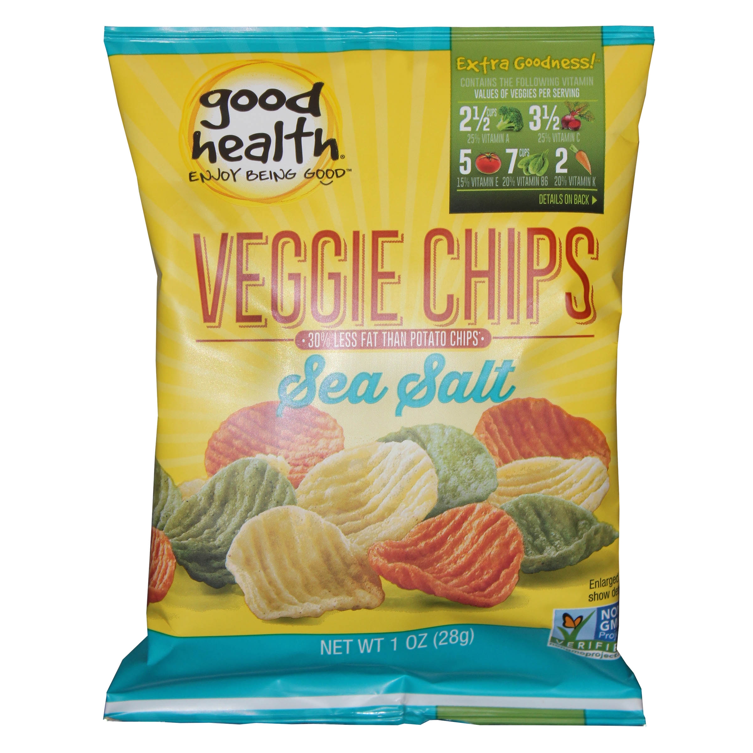 Good Health Natural Sea Salt Veggie Chips, 1 Ounce -- 24 per case.