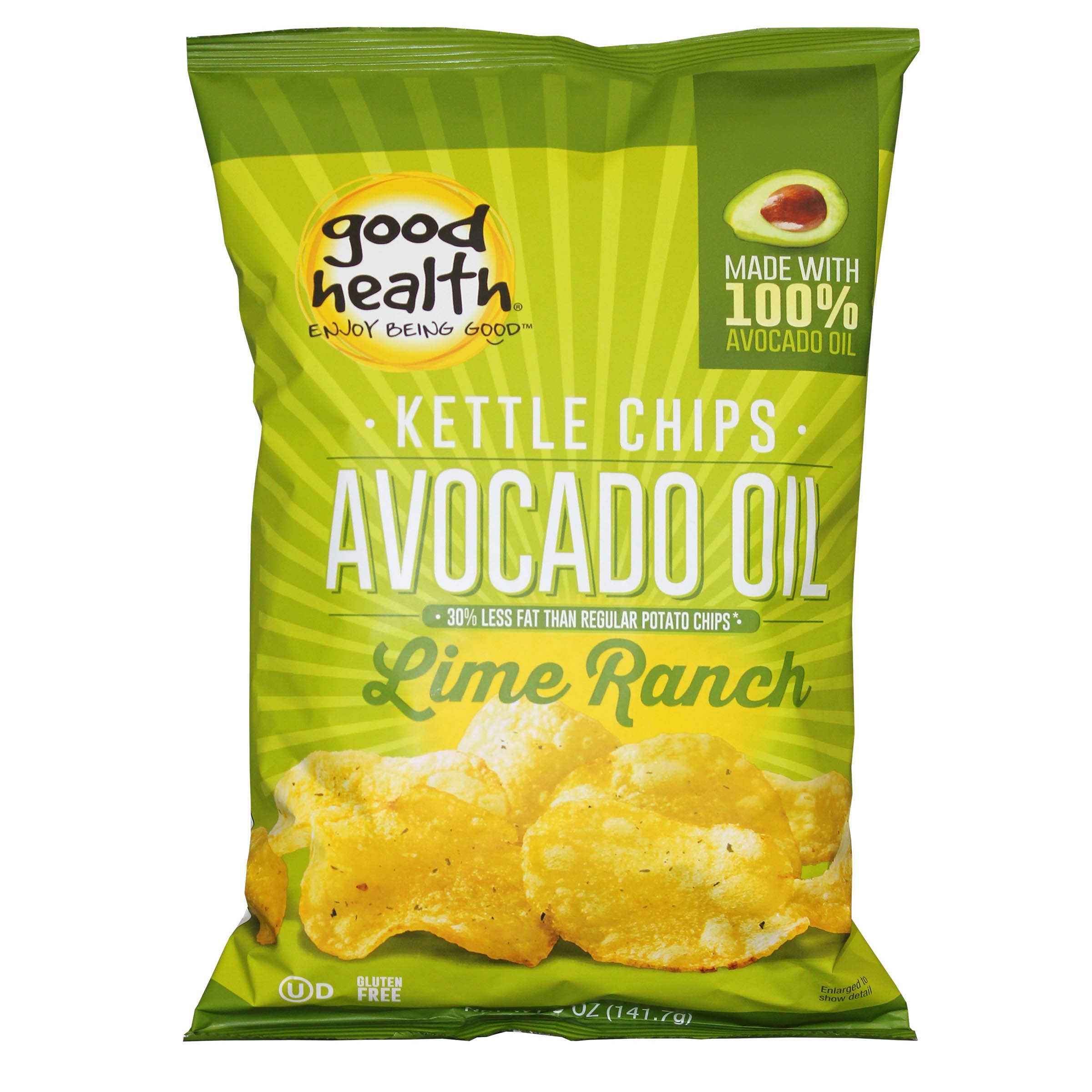Good Health Natural Chilean Lime Avocado Oil Potato Chips, 5 Ounce -- 12 per case.
