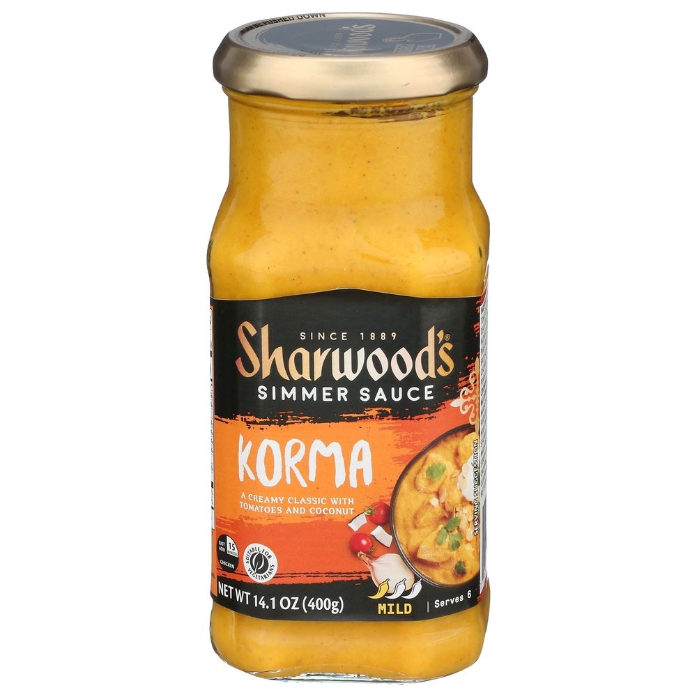 Sharwoods Mild Korma Simmer Sauce, 14.1 Ounce -- 6 per case