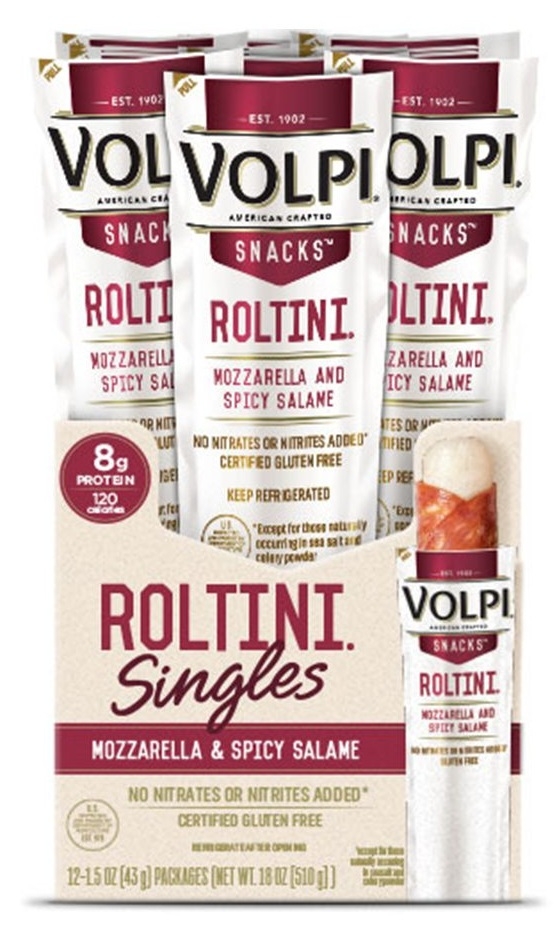 Volpi Roltini Singles With Mozzarella and Spicy Salame, 1.5 Ounce -- 72 per case