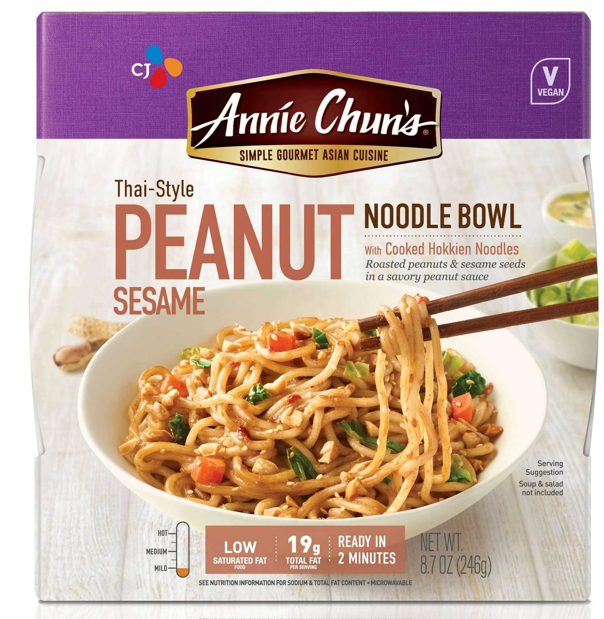 Annie Chuns Thai-Style Peanut Sesame Noodle Bowl, 8.7 Ounce -- 6 per case
