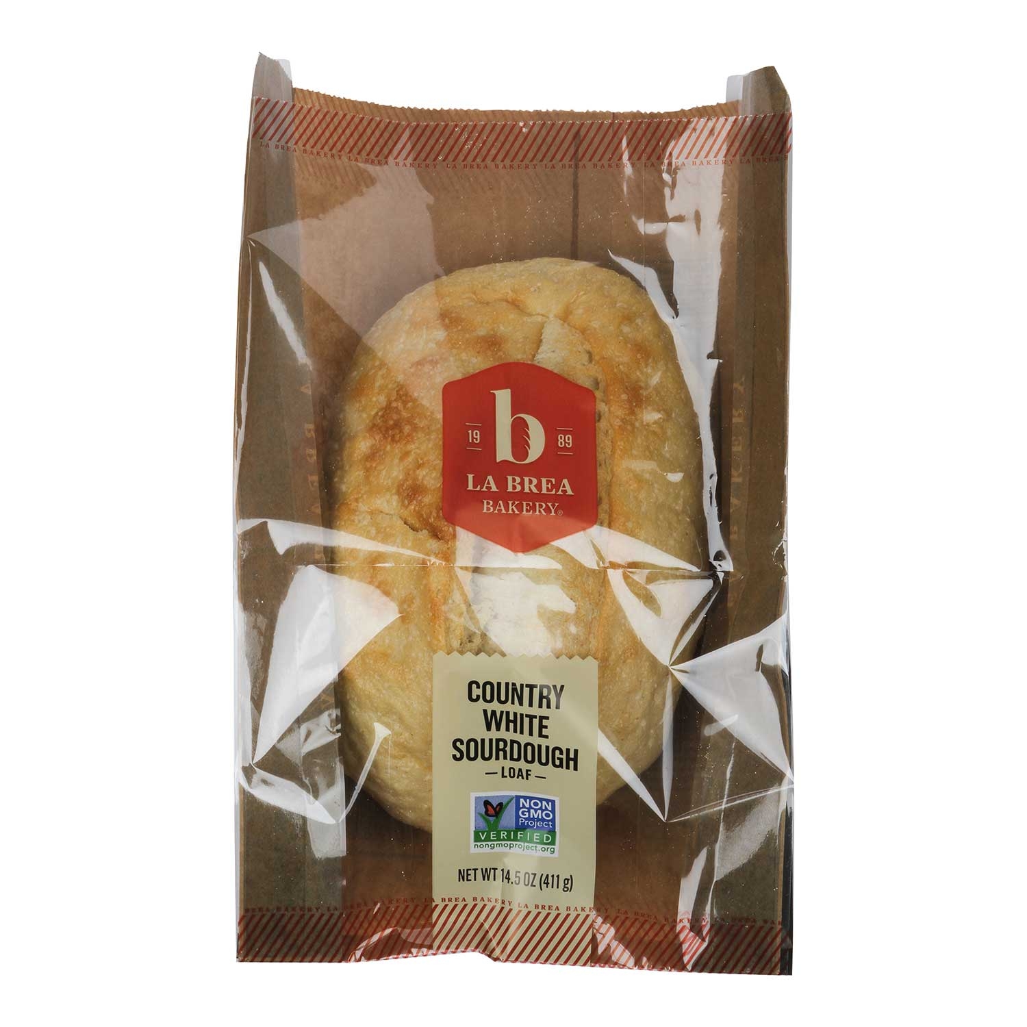 La Brea Bakery Country White Sourdough Oval Parbaked Bread Loaf, 16 Ounce -- 12 per case