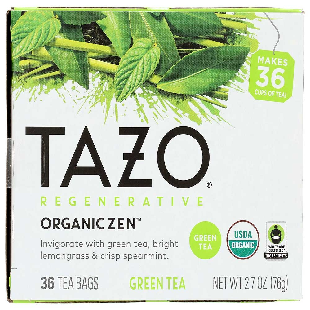 TAZO Organic ZEN Green Tea Bags, 36 Count -- 4 per case