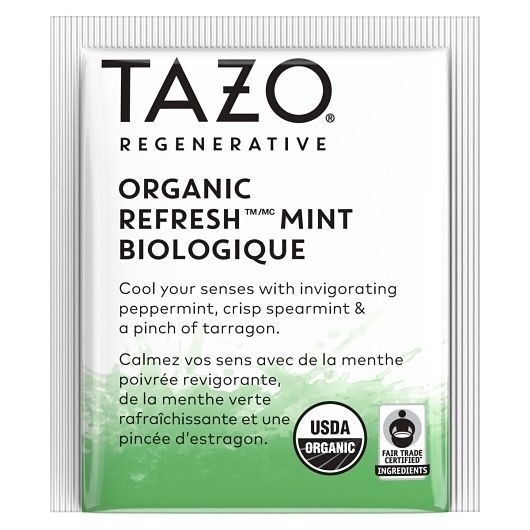 Tazo Refresh Mint Tea Bag, 16 count -- 6 per case