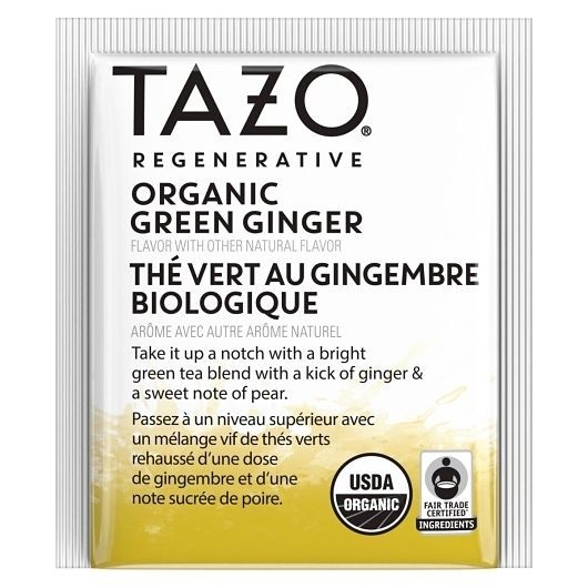 Tazo Organic Green Ginger Tea Bag, 16 count -- 6 per case