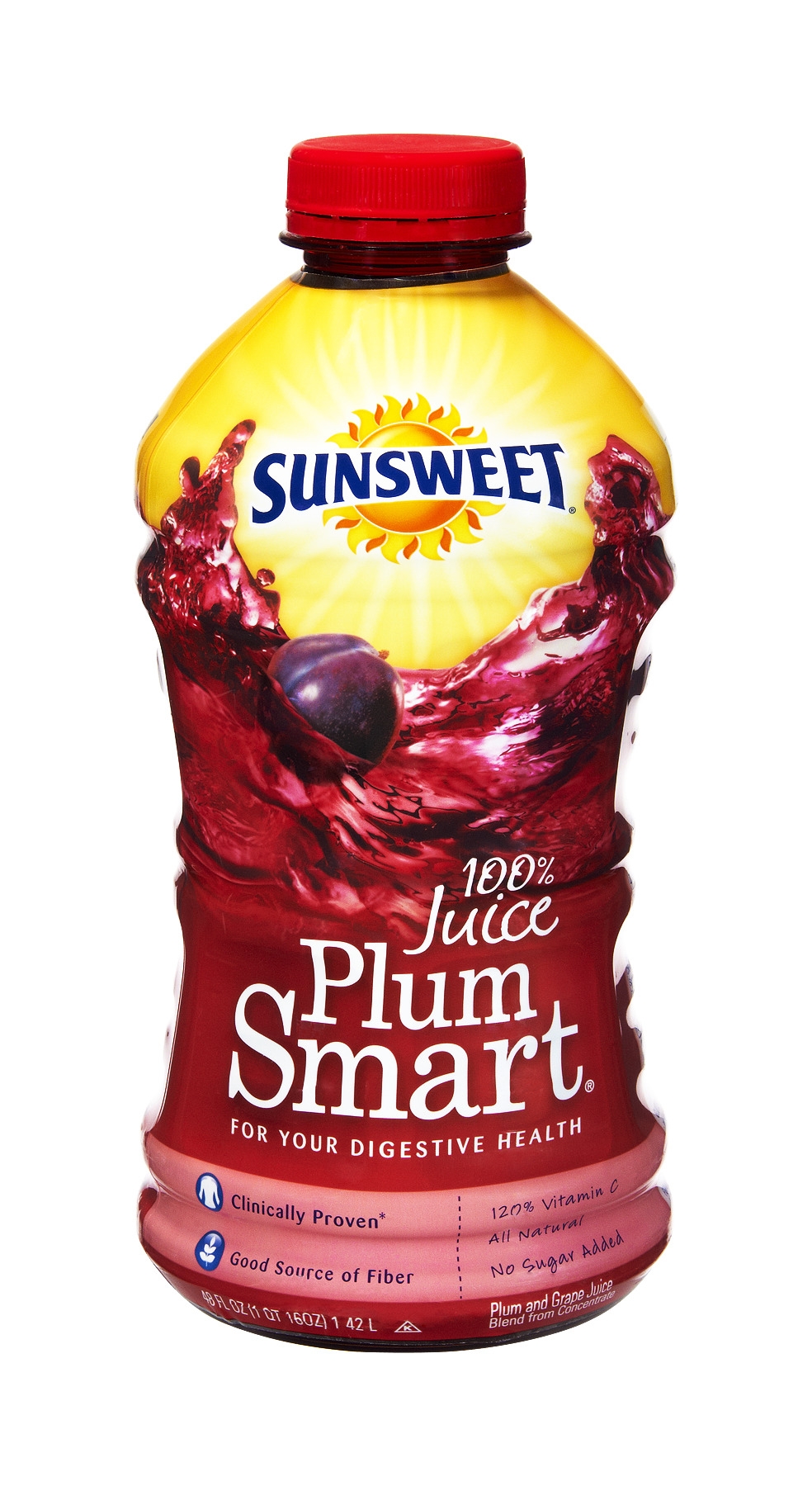 Sunsweet Plum Smart Juice, 48 Fluid Ounce -- 6 per case.