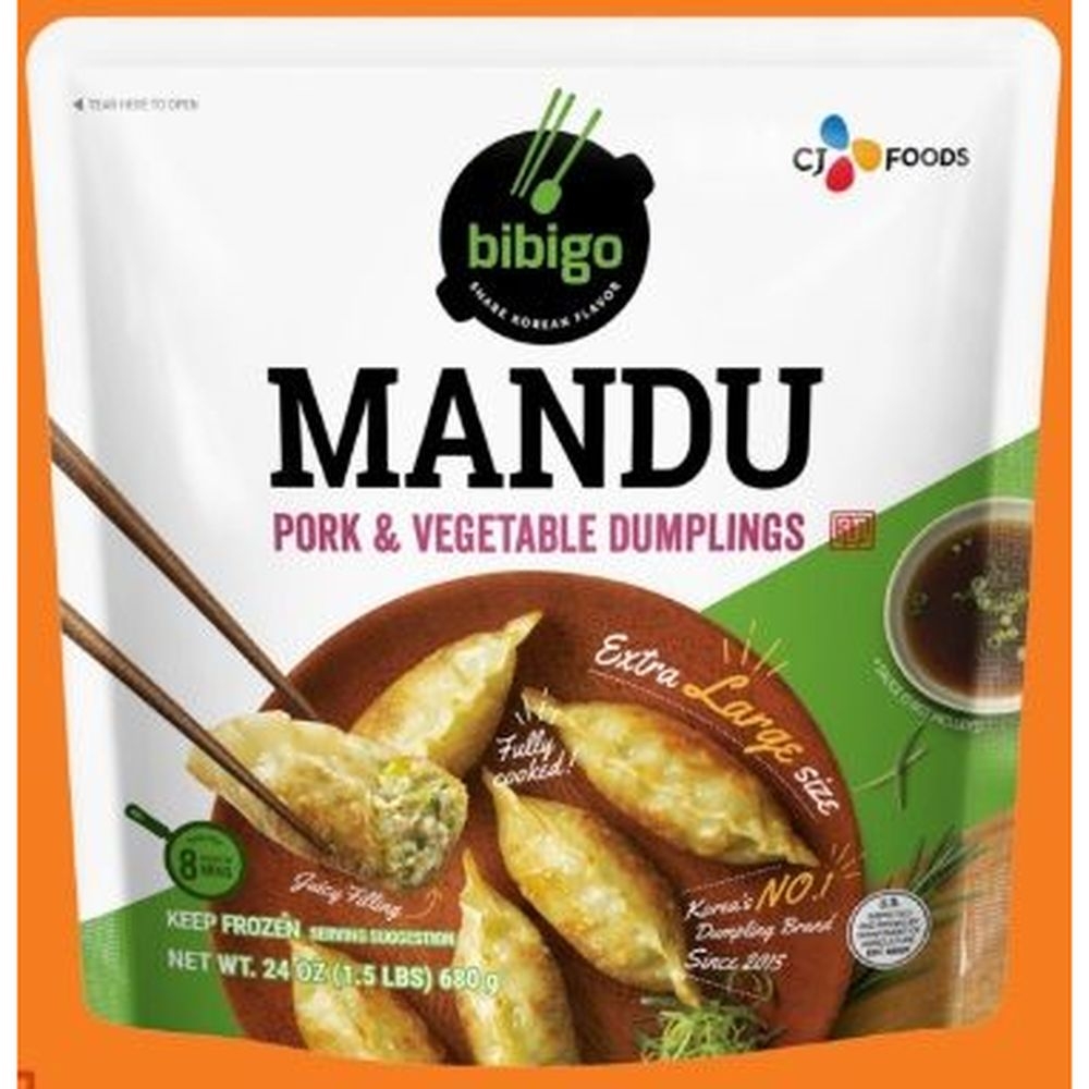 Bibigo Mandu Pork and Vegetable Dumplings, 24 Ounce -- 9 per case