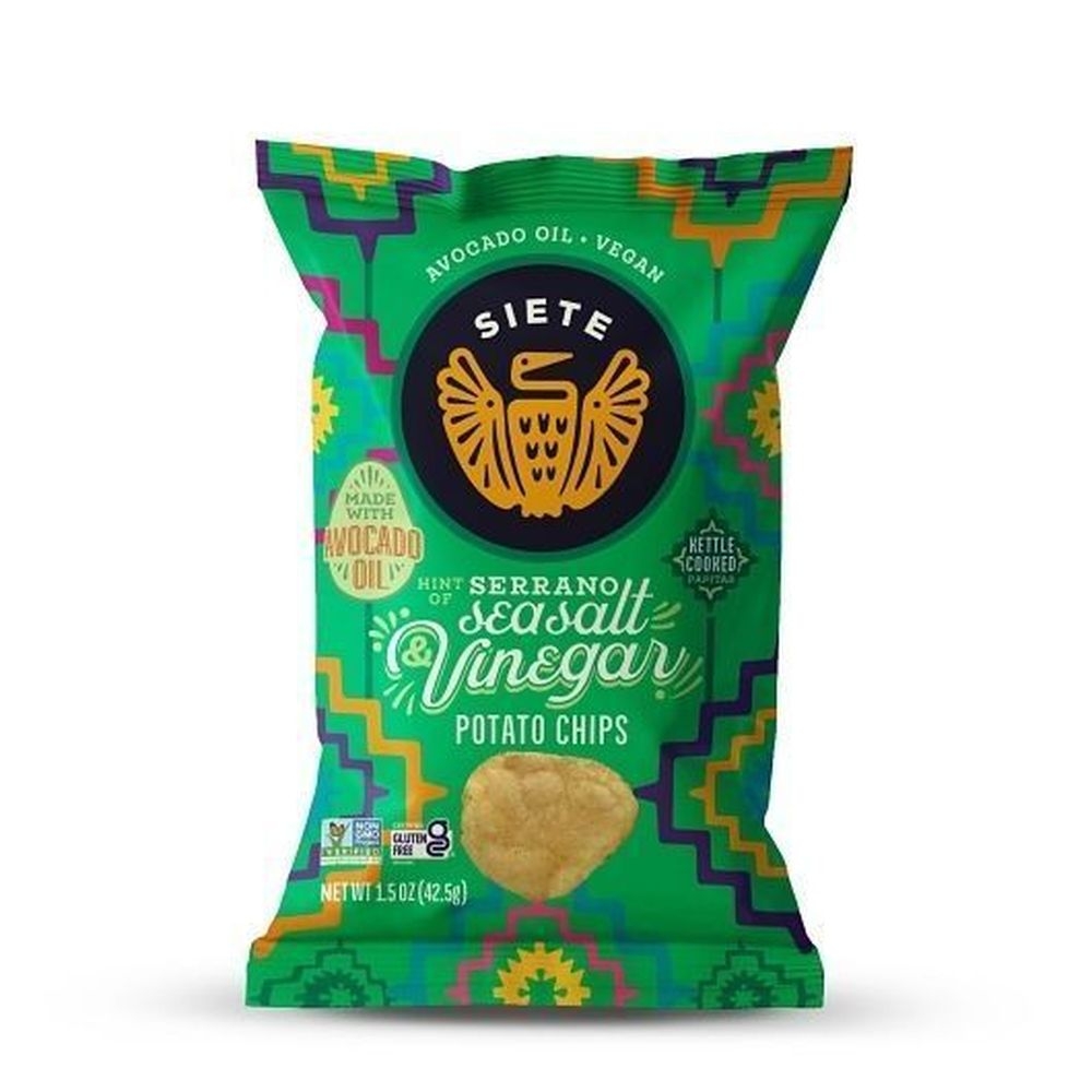 Siete Sea Salt and Vinegar Kettle Cooked Potato Chips, 1.5 Ounce -- 24 per case