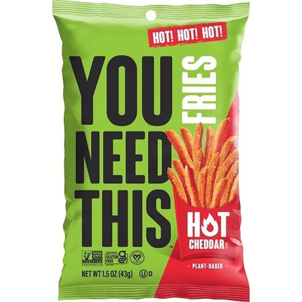 You Need This Plant Based Hot Cheddar Fries, 1.5 Ounce -- 8 per case