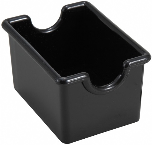 Winco Plastic Black Sugar Packet Holder, 3 1/2 x 2 1/2 x 2 inch -- 72 per case