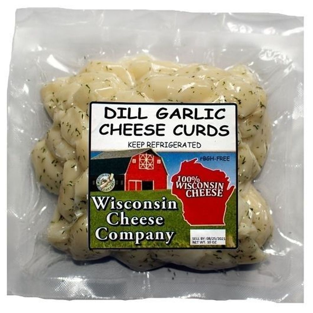 Wisconsin Cheese Company Dill Garlic Cheese Curds, 10 Ounce -- 12 per case