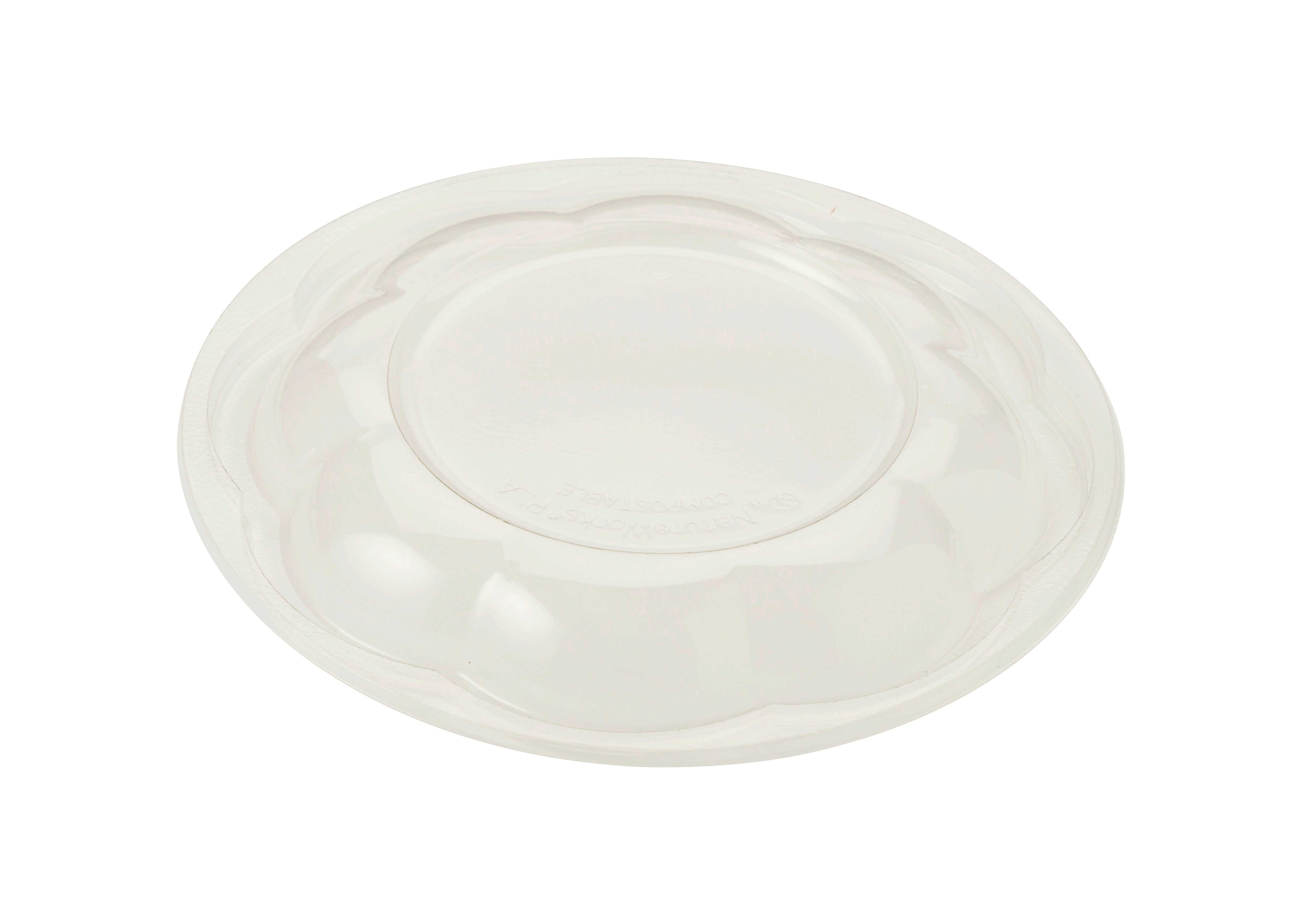 World Centric Raised Ingeo Compostable Lid for 16 Ounce Salad Bowl -- 450 per case.