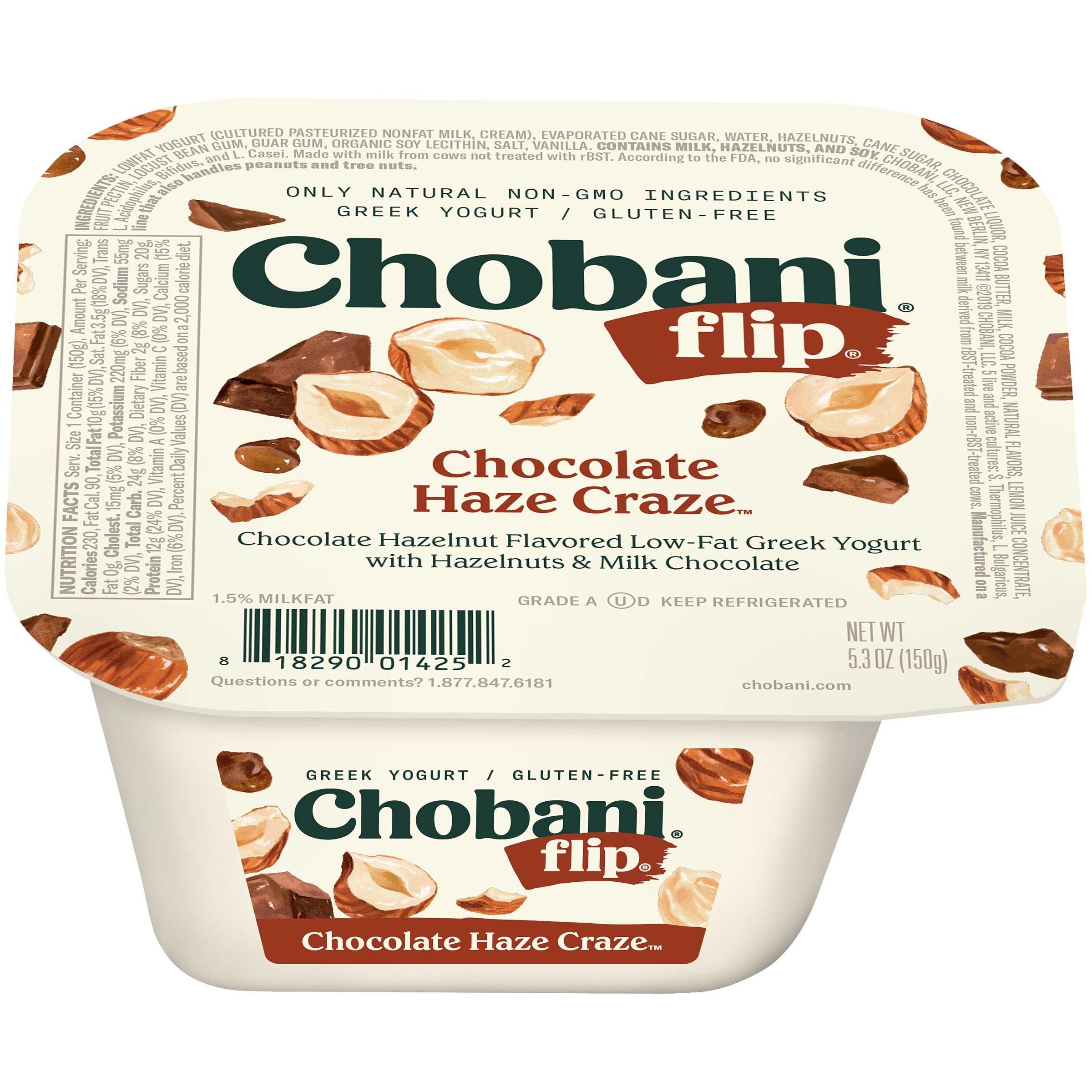 Chobani Flip Chocolate Haze Craze Greek Yogurt, 5.3 Ounce -- 12 per case.
