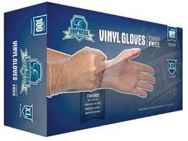 Empress Extra Large Powder Free Disposable Vinyl Gloves - 100 count per pack - 10 packs per case