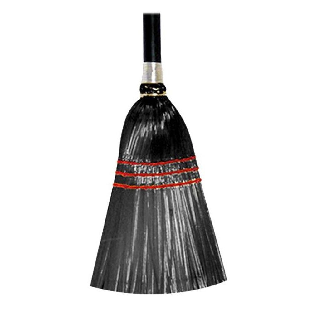 Performance Plus Black Plastic 3 Stitch Lobby Broom, 40 x 13/16 inch Handle