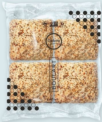 Boulart Wrapped Everything Bun, 4 count -- 18 per case