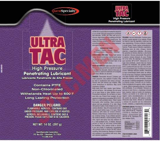 Quest Ultra Tac High Pressure Penetrating Lubricant, 14 Ounce -- 12 per case.