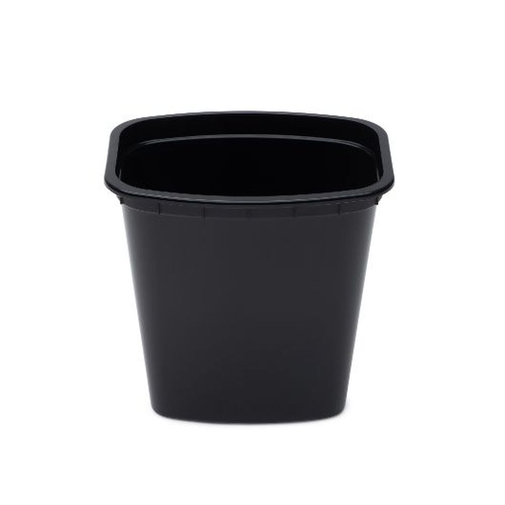 Delicube Plastic Rectangle Deli Black Container, 32 Ounce -- 200 per case