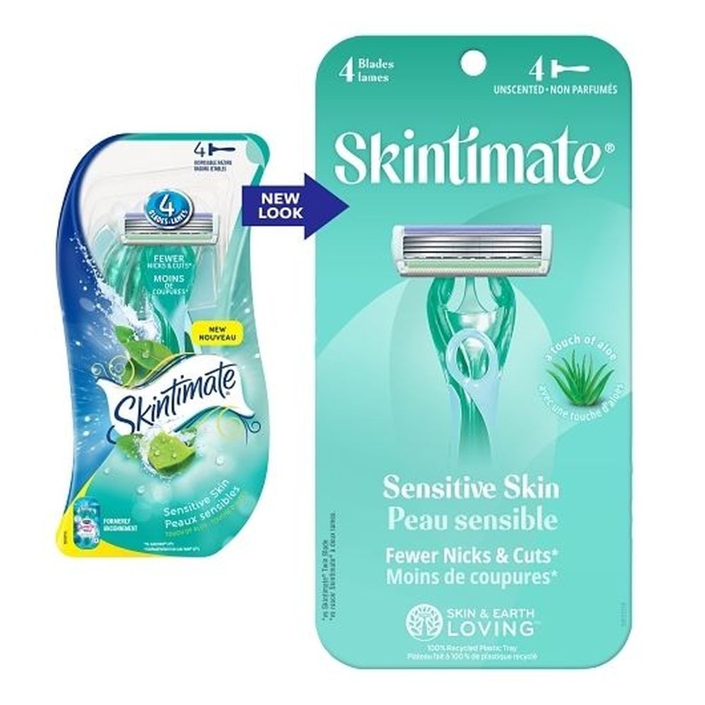 Skintimate Skin Disposable Razor, 4 count -- 12 per case