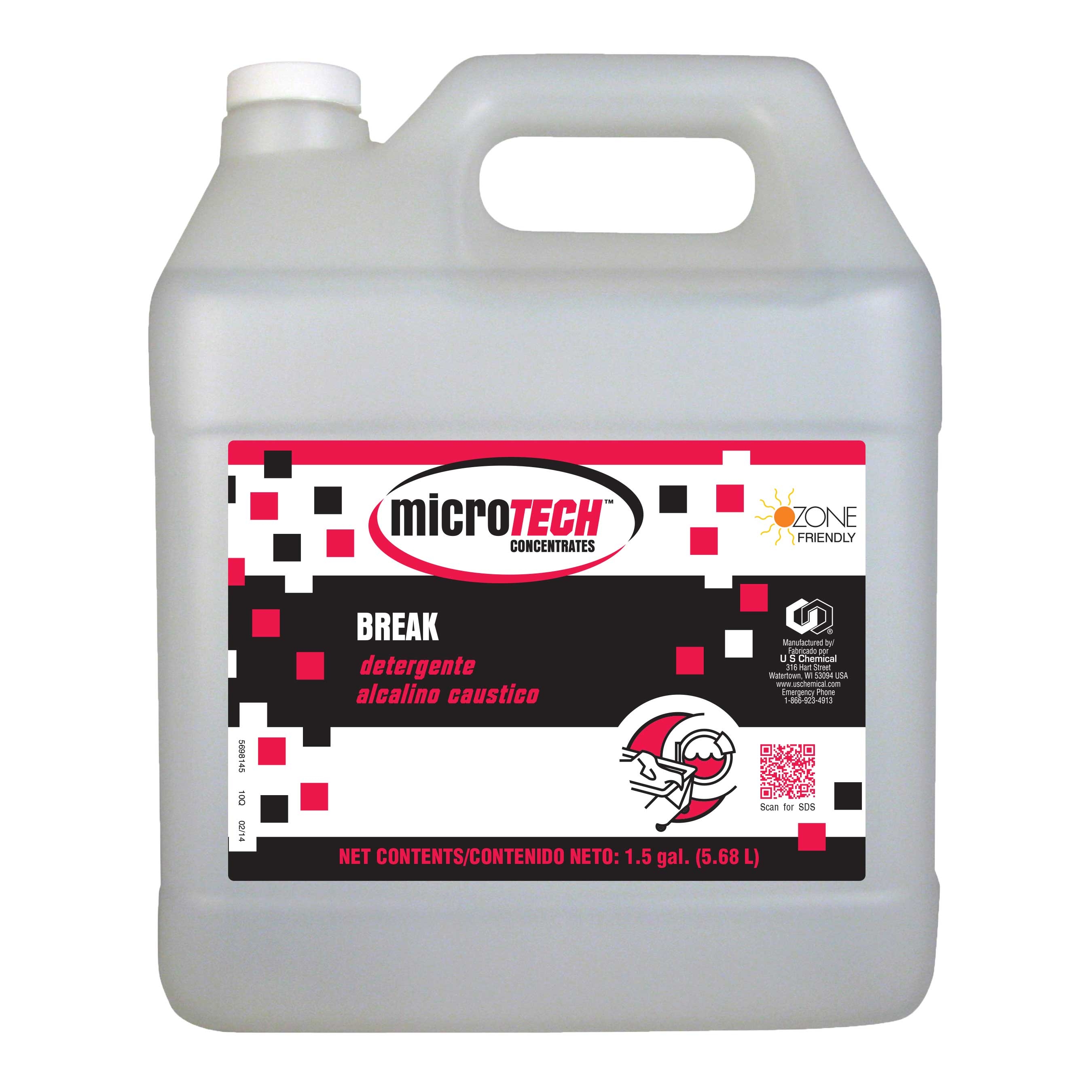 US Chemical MicroTech Break All Laundry Detergent, 1.5 Gallon -- 2 per case.