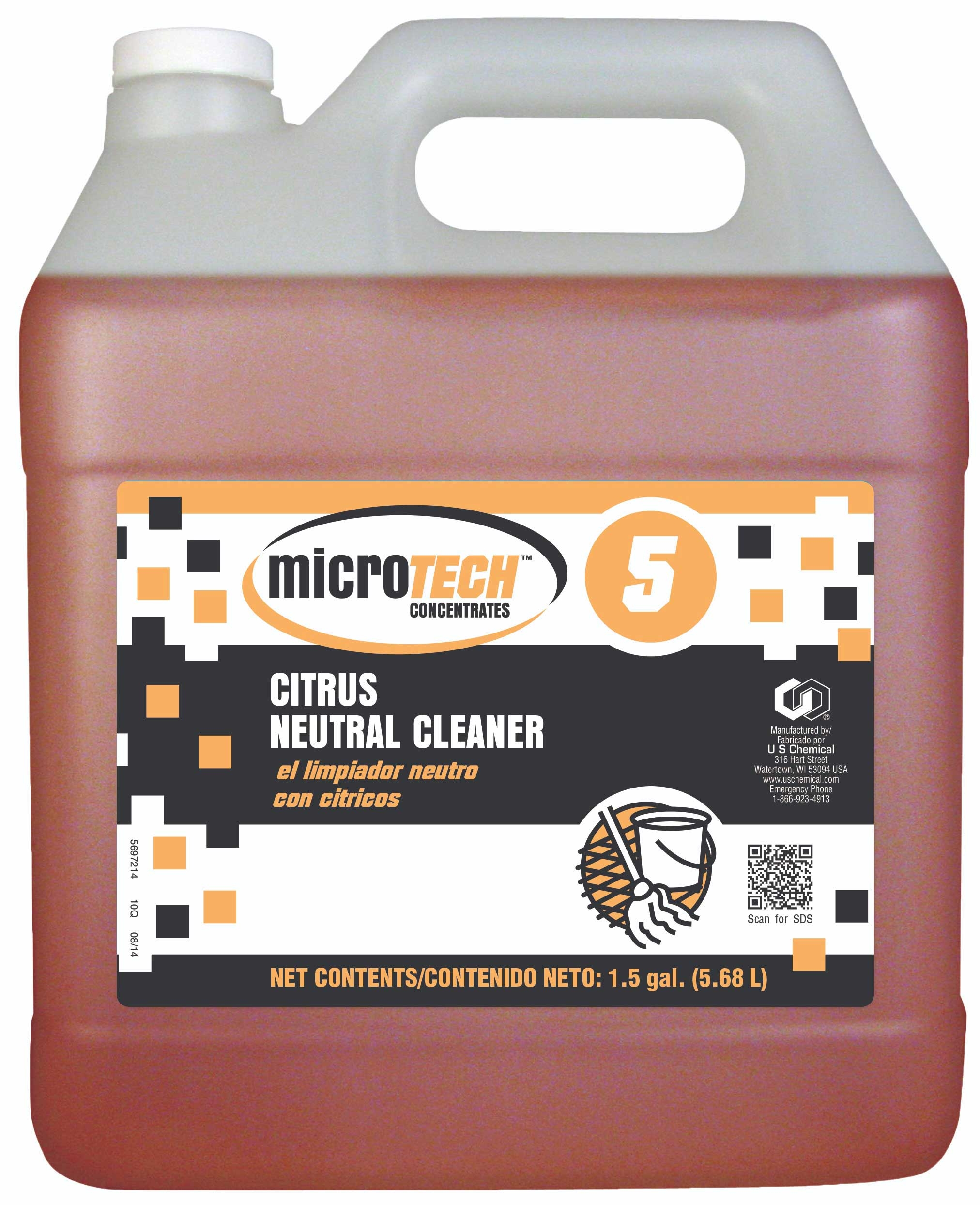 MicroTECH Citrus Neutral Cleaner, 1.5 Gallon.