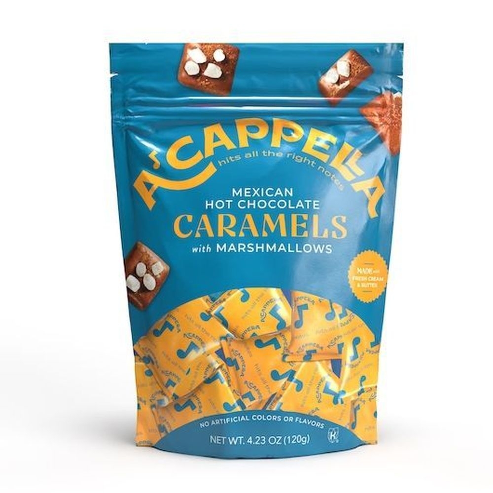 Acappella Mexican Hot Chocolate Caramels with Marshmallows, 3.25 Ounce -- 6 per case