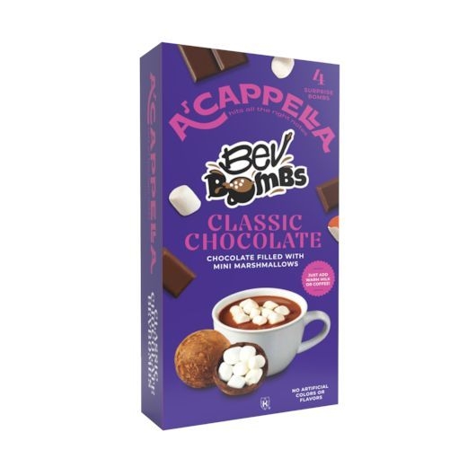 Acappella Classic Chocolate Bevbombs, 5.1 Ounce Box -- 6 per case
