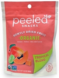 Peeled Snacks Organic Tropical Blend Dried Fruit, 2.8 Ounce -- 12 per case