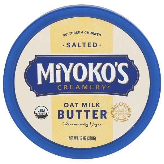 Miyokos Creamery Cultured Oat Milk Butter, 12 Ounce -- 6 per case