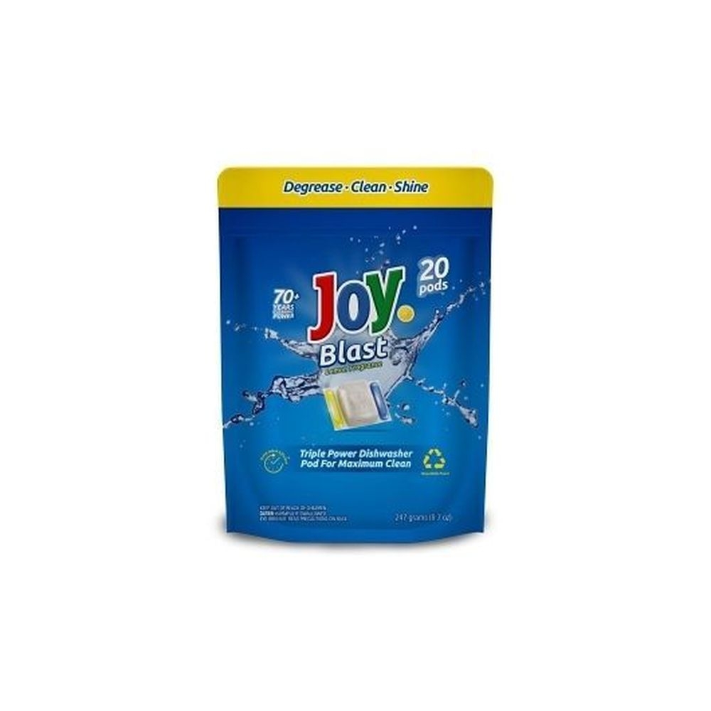 Joy Blast Lemon Fragrance 3 Chamber Dishwasher Pod, 20 count -- 6 per case