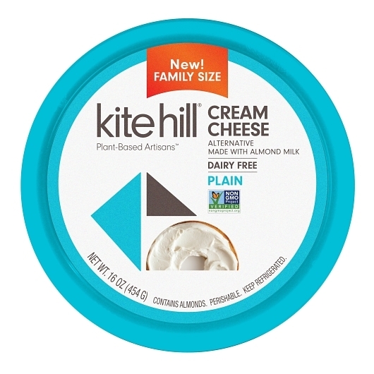 Kite Hill Dairy Free Plain Almond Milk Cream Cheese, 16 Ounce