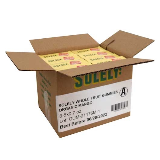 Solely Organic Mango Whole Fruit Gummies, 3.5 Ounce -- 8 per case