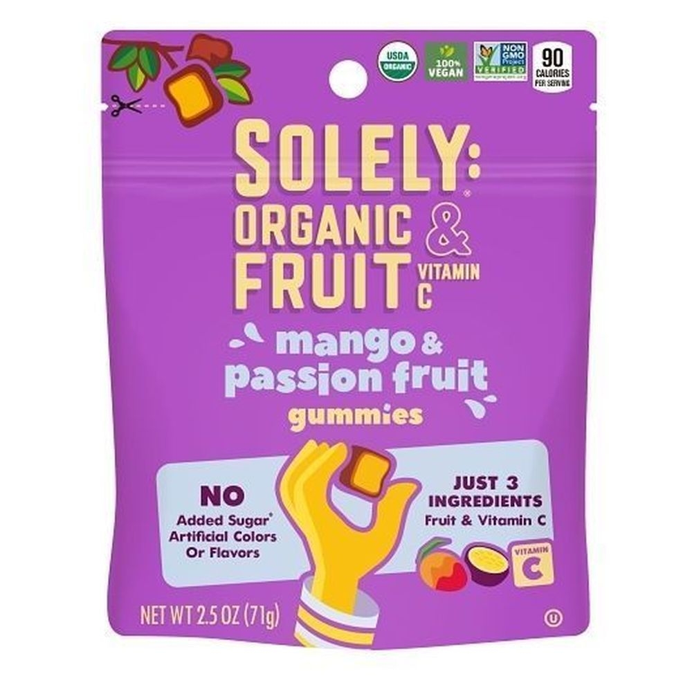 Solely Mango and Passion Fruit Gummies, 2.5 Ounce -- 12 per case