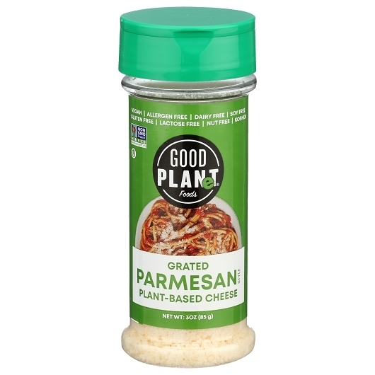 Good Planet Foods Grated Parmesan Style Plant Based Cheese, 3 Ounce -- 12 per case