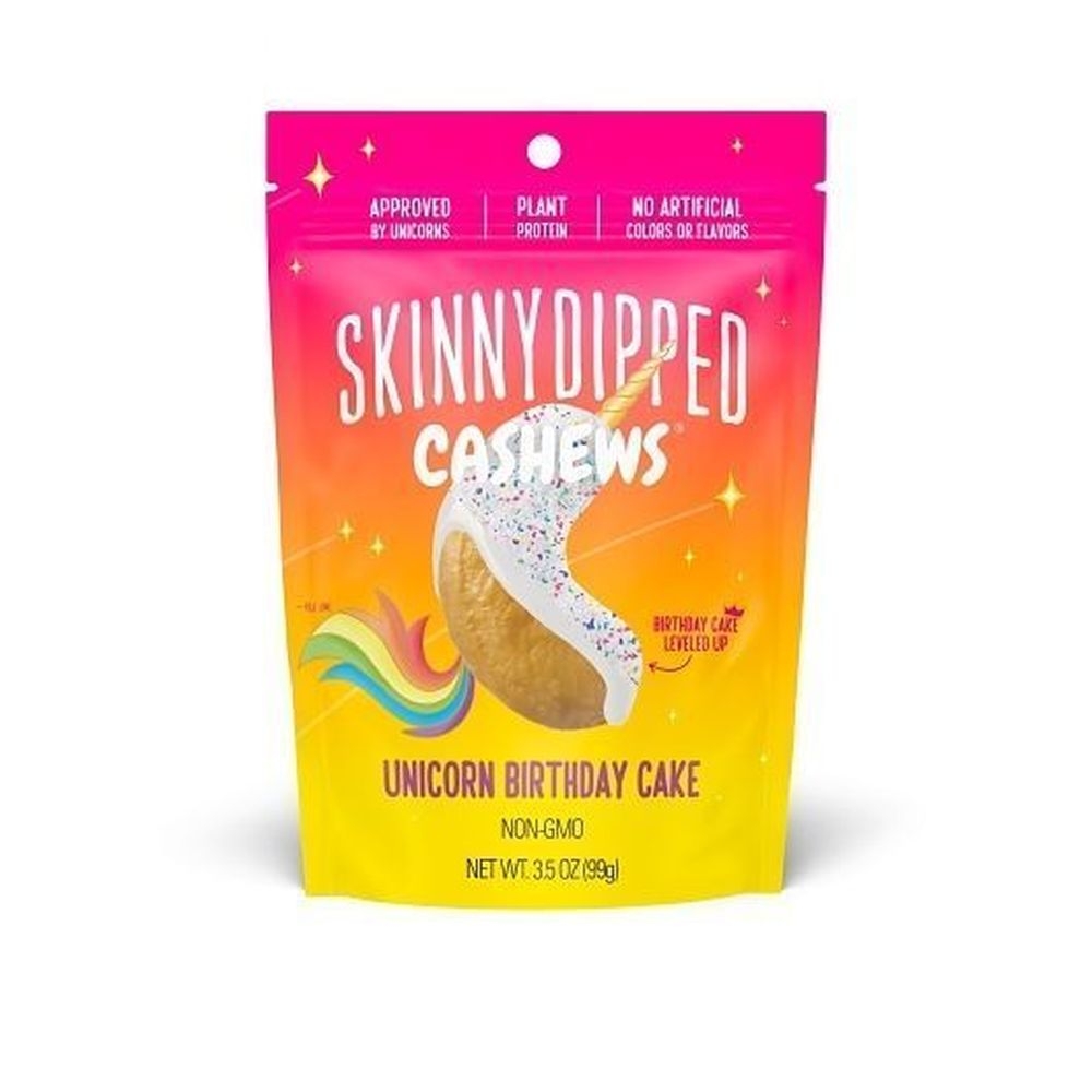 Skinny Dipped Unicorn Birthday Cake Cashew, 3.5 Ounce -- 10 per case