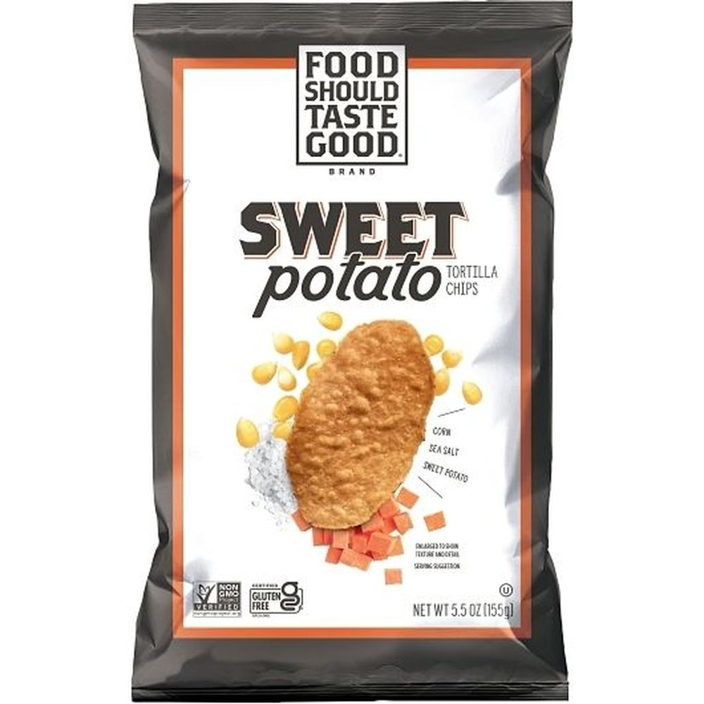Food Should Taste Good Sweet Potato Tortilla Chips, 5.5 Ounce -- 12 per case
