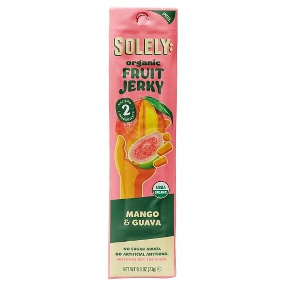 Solely No Added Sugar Mango and Guava Fruit Jerky, 0.8 Ounce -- 72 per case