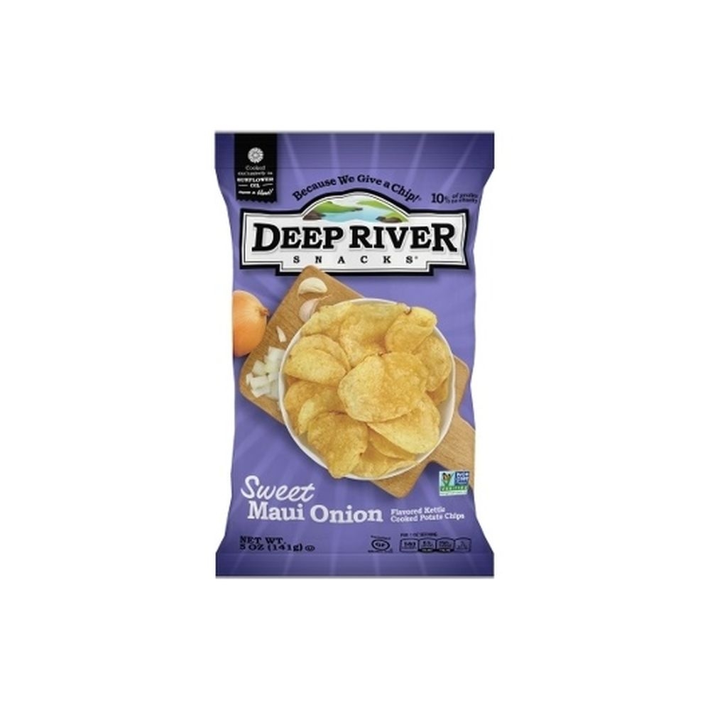 Deep River Snacks Sweet Maui Onion Kettle Potato Chip, 5 Ounce -- 12 per case