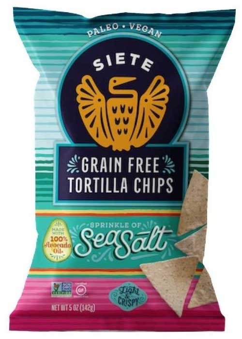 Siete Grain Free Sea Salt Tortilla Chips, 5 Ounce -- 12 per case